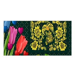 Background Reason Tulips Colors Satin Shawl by Sapixe