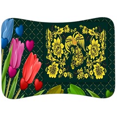 Background Reason Tulips Colors Velour Seat Head Rest Cushion by Sapixe