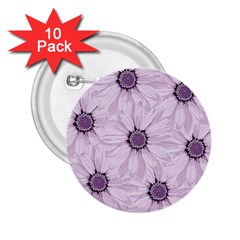 Background Desktop Flowers Lilac 2 25  Buttons (10 Pack)  by Sapixe