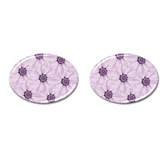 Background Desktop Flowers Lilac Cufflinks (oval) by Sapixe