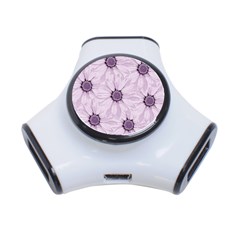 Background Desktop Flowers Lilac 3-port Usb Hub by Sapixe