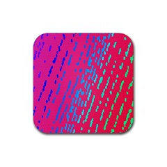 Background Desktop Mosaic Raspberry Rubber Coaster (square)  by Sapixe