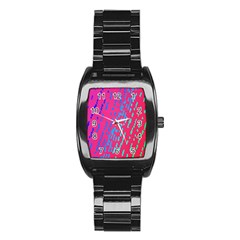 Background Desktop Mosaic Raspberry Stainless Steel Barrel Watch by Sapixe