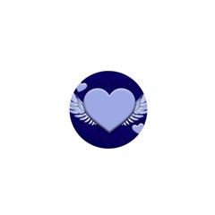 Background Texture Heart Wings 1  Mini Buttons