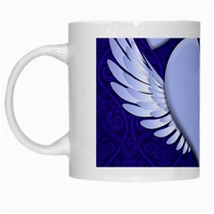 Background Texture Heart Wings White Mugs