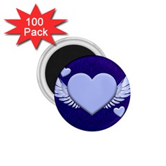 Background Texture Heart Wings 1 75  Magnets (100 Pack) 