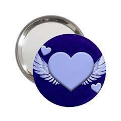 Background Texture Heart Wings 2 25  Handbag Mirrors