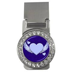 Background Texture Heart Wings Money Clips (cz) 