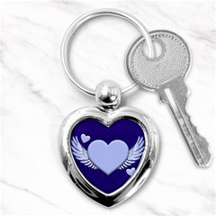 Background Texture Heart Wings Key Chains (heart)  by Sapixe