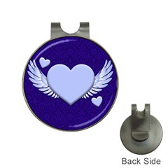 Background Texture Heart Wings Hat Clips With Golf Markers