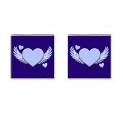 Background Texture Heart Wings Cufflinks (square)