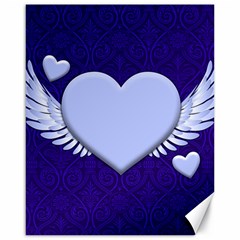 Background Texture Heart Wings Canvas 16  X 20  