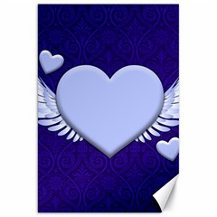 Background Texture Heart Wings Canvas 20  X 30  