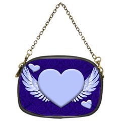 Background Texture Heart Wings Chain Purses (two Sides) 