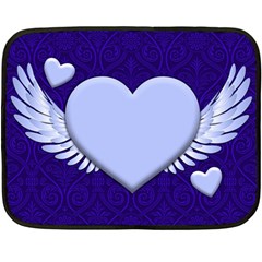 Background Texture Heart Wings Fleece Blanket (mini) by Sapixe