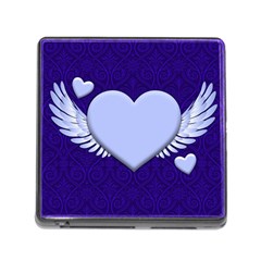 Background Texture Heart Wings Memory Card Reader (square)