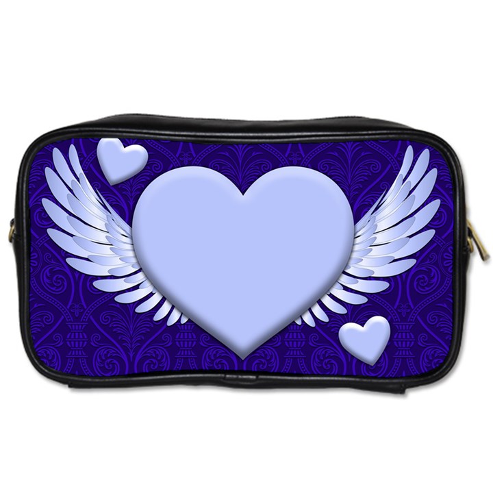 Background Texture Heart Wings Toiletries Bags 2-Side