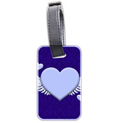 Background Texture Heart Wings Luggage Tags (two Sides)