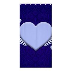 Background Texture Heart Wings Shower Curtain 36  X 72  (stall) 