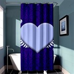 Background Texture Heart Wings Shower Curtain 36  x 72  (Stall)  Curtain(36 X72 ) - 33.26 x66.24  Curtain(36 X72 )