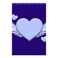 Background Texture Heart Wings Shower Curtain 48  X 72  (small) 