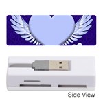 Background Texture Heart Wings Memory Card Reader (Stick)  Front