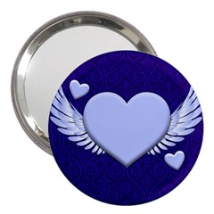 Background Texture Heart Wings 3  Handbag Mirrors by Sapixe