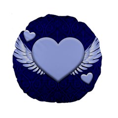 Background Texture Heart Wings Standard 15  Premium Round Cushions