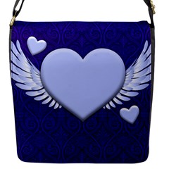 Background Texture Heart Wings Flap Messenger Bag (s)