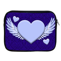 Background Texture Heart Wings Apple Ipad 2/3/4 Zipper Cases