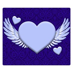 Background Texture Heart Wings Double Sided Flano Blanket (small) 