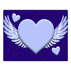 Background Texture Heart Wings Double Sided Flano Blanket (large) 