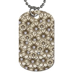 Background Flowers Dog Tag (one Side) by Sapixe