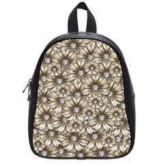 Background Flowers School Bag (small) by Sapixe