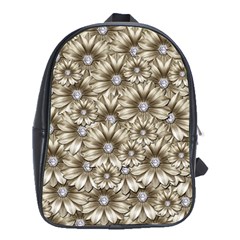 Background Flowers School Bag (xl) by Sapixe