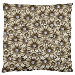 Background Flowers Large Flano Cushion Case (two Sides) by Sapixe