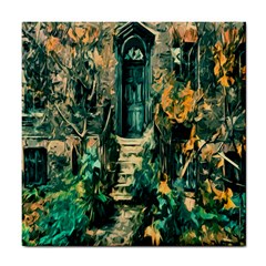 Porch Door Stairs House Tile Coasters by Sapixe