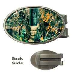 Porch Door Stairs House Money Clips (oval)  by Sapixe