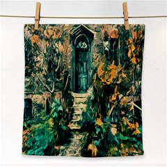 Porch Door Stairs House Face Towel by Sapixe