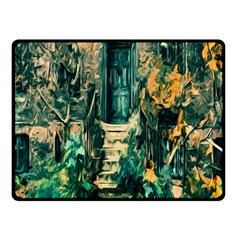 Porch Door Stairs House Fleece Blanket (small) by Sapixe