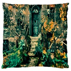 Porch Door Stairs House Large Cushion Case (one Side) by Sapixe