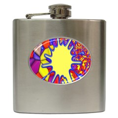 Embroidery Dab Color Spray Hip Flask (6 Oz) by Sapixe