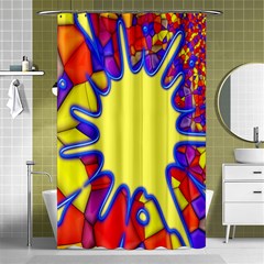 Embroidery Dab Color Spray Shower Curtain 48  X 72  (small)  by Sapixe