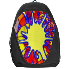 Embroidery Dab Color Spray Backpack Bag by Sapixe