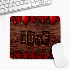 Background Romantic Love Wood Large Mousepads by Sapixe