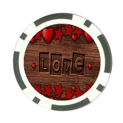 Background Romantic Love Wood Poker Chip Card Guard by Sapixe