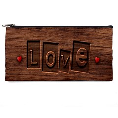 Background Romantic Love Wood Pencil Cases by Sapixe