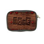 Background Romantic Love Wood Coin Purse Back