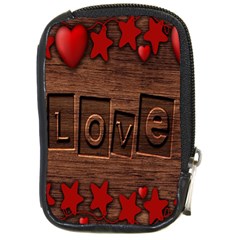 Background Romantic Love Wood Compact Camera Cases by Sapixe