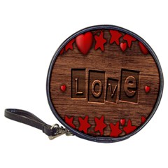 Background Romantic Love Wood Classic 20-cd Wallets by Sapixe